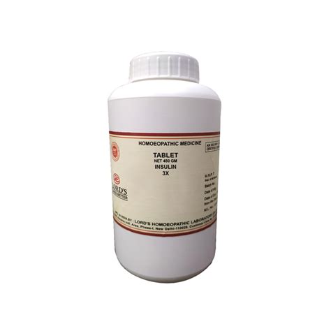 Lord's Trituration Insulin 3X Tablet 450 gm - Multimedicos
