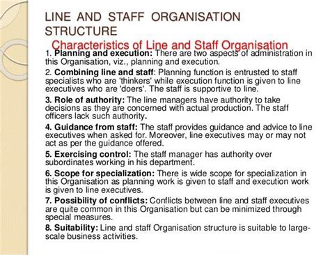 In line and staff organization, the authority lies n: (b) line (a ...