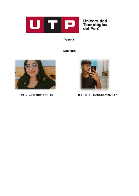 Ingles - les ayudara - ingles, tarea - Week 6 STUDENTS ASLLY BARRIENTOS ...