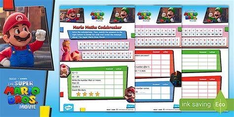 Image result for Mario Math Game Worksheet
