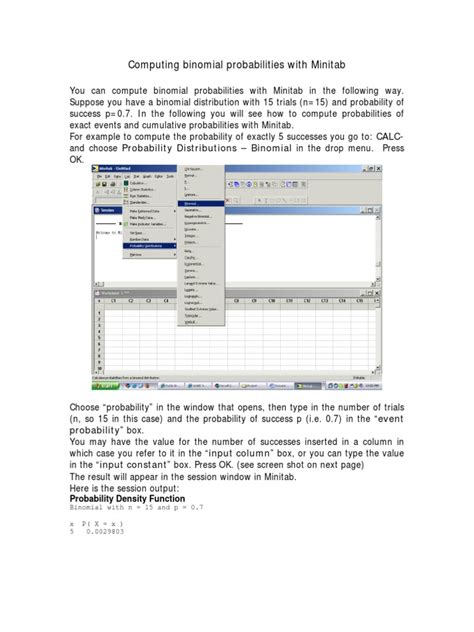 Image result for Probability Distribution Function in Minitab