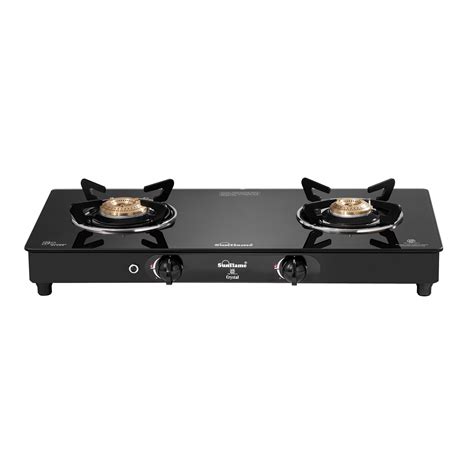 Sunflame Crystal 2 Burner Auto Ignition Gas Stove | 1 Medium & 1 Small ...
