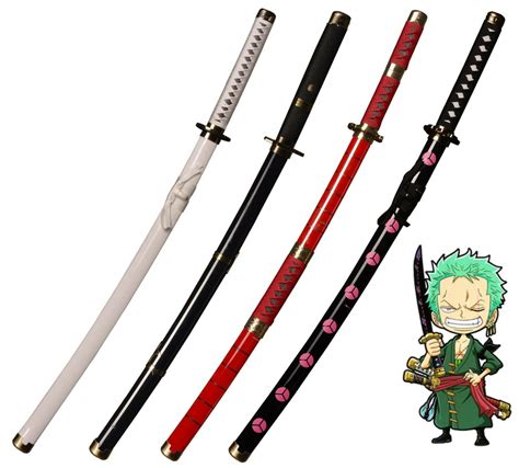 UK Seller One Piece Roronoa Zoro Cosplay Wooden Swords Replica Props ...