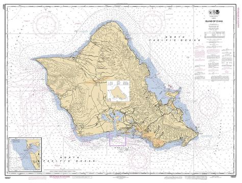 Island Of Oahu Hawaii, Noaa Chart 19357 Digital Art by Nautical ...