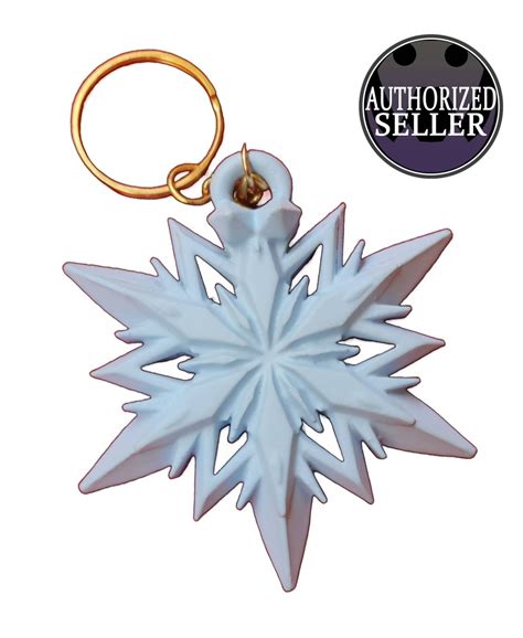 Stellar Forge | Christmas Snowflake Keychain 3D Printed