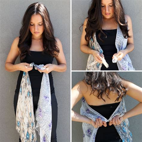 10 Ways to Turn a Scarf into a Vest | Fashion, Scarf vest, Scarf styles