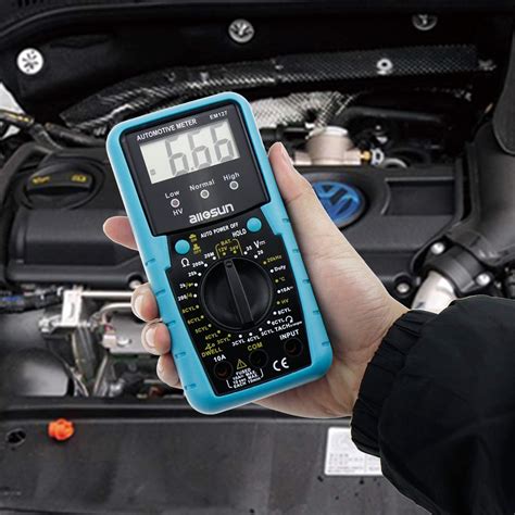 Buy allsun Automotive Multimeter DMM DC Volt Ohm Temp Frequency Diode ...