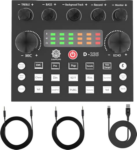 CEZO V8 Portable Audio Mixer Interface, Bluetooth Sound Card for Live ...
