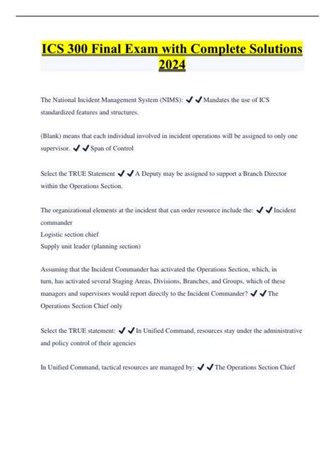 Image result for ICS 300 Exam Prep