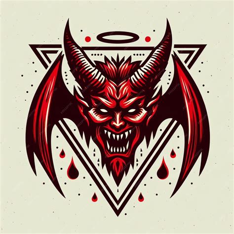 Premium Vector | Devil illustration symbolic devil art satanic imagery ...
