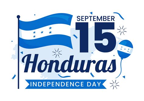Happy Honduras Independence Day Vector Illustration on September 15 ...