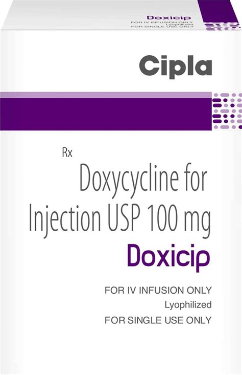 Buy Doxicip 100 MG Powder For Injection (1) Online & Save Up to 24% at ...