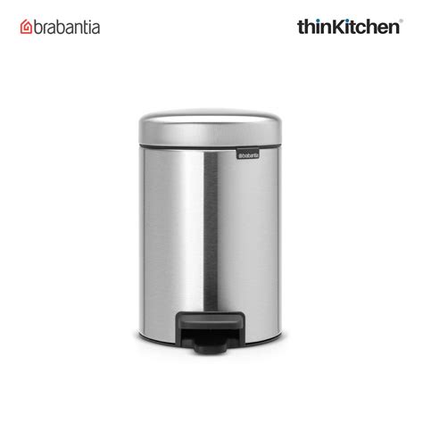 Buy Brabantia Newicon Pedal Bin 3 Litre Matt Steel Online at thinKitchen