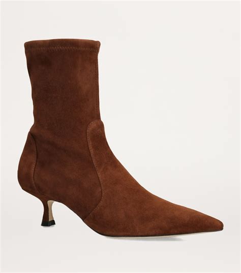 Stuart Weitzman Beige Suede Naomi Ankle Boots 50 | Harrods IN