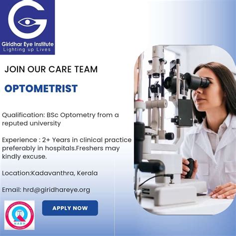 OPTOMETRIST, GIRIDHAR EYE INSTITUTE