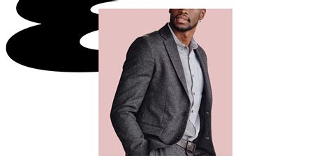 Grey wool blazer mens discount