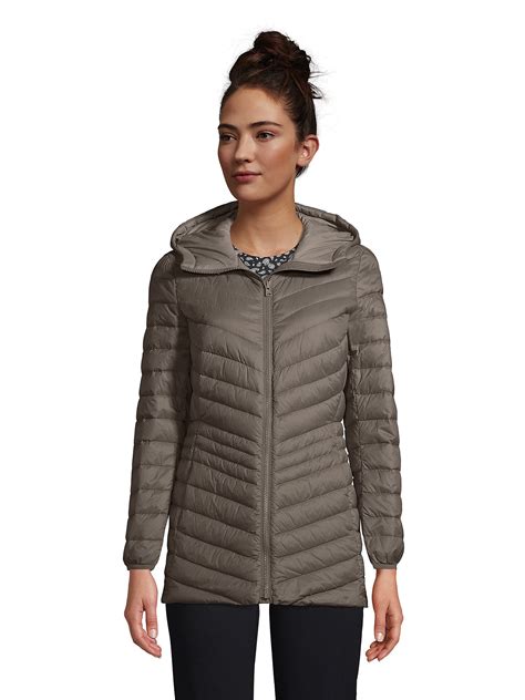 Lands' End Women's Ultralight Packable Down Long Jacket - Walmart.com