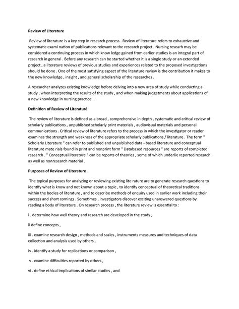 Review of Literature nursing-WPS Office - Review of Literature Review ...