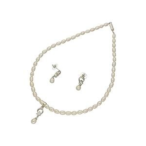 Buy Sri Jagdamba Pearls Glimmering Pearl Set for Women Necklace to Gift ...
