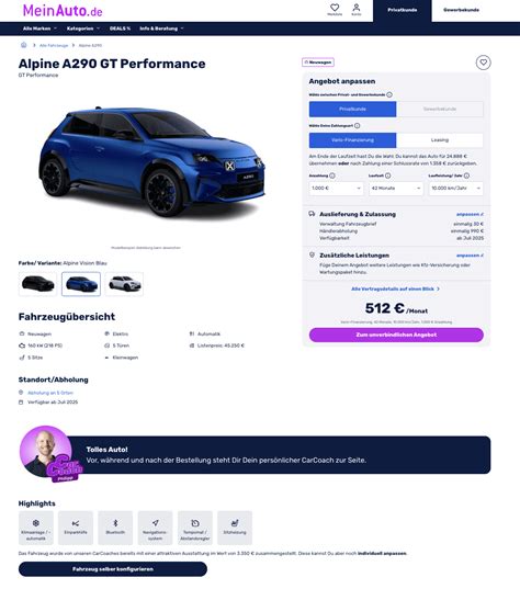 Alpine A290 im Leasing für 512 Euro im Monat brutto - ntv Autoleasing