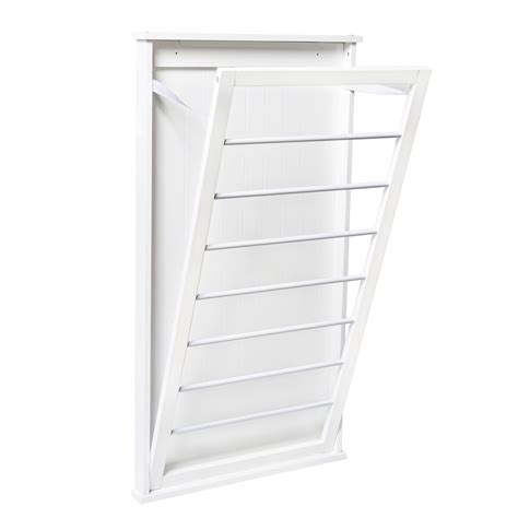 Folding Wall-Mount Drying Rack, White