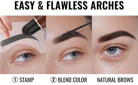 Buy SUNISA Eyebrow Stamp and Eyebrow Stencil Kit - Eyebrow Stamp and ...