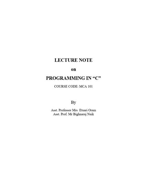C Language Program PDF 的图像结果