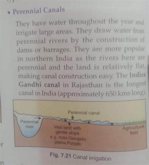 Difference between perennial and non perennial canal - Brainly.in