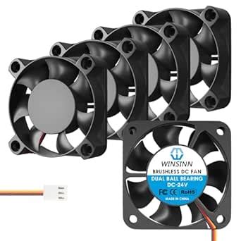 WINSINN 40mm Fan 24V 3PIN, Motherboard Micro 24 Volt Fans 4010 Dual ...