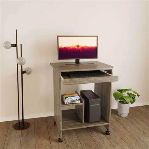 Office Computer and Study Table Made In Particle Board, Keyword Tray a