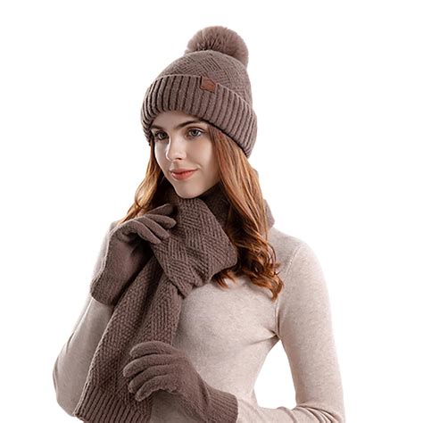 Hot Sale！Womens Winter Hats and Glove Combo,Winter Hat and Gloves Sets ...