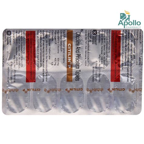 Citilin P Tablet | Uses, Side Effects, Price | Apollo Pharmacy