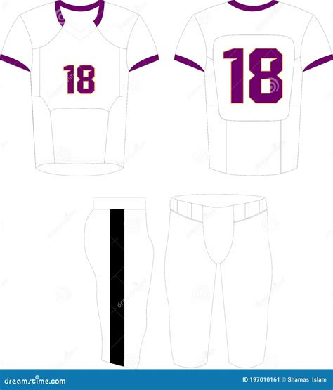 Blank American Football Jersey Template, Web Up To 5% Cash Back ...