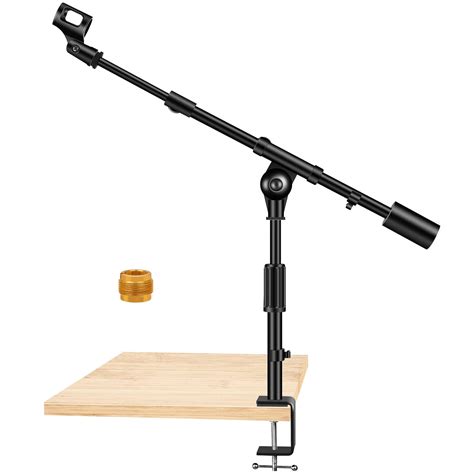 InnoGear Microphone Stand, Desk Mic Stand Adjustable Boom Arm Stand with 3/8" to 5/8" Screw ...