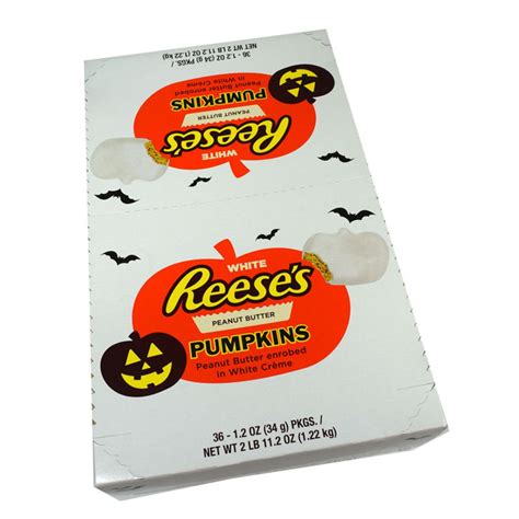 Reese's White Chocolate Peanut Butter Pumpkins Box 1.2oz - 36ct – I Got ...