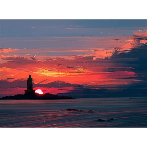 StickMe 'Beautiful Sun Set in Kanyakumari - Thiruvalluvar Statue ...