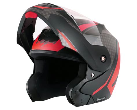 Vega Crux Dx Checks Dull Black Red Helmet-M : Amazon.in: Car & Motorbike