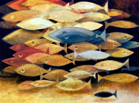 The Other Fish In The Ocean - Modern Art Contemporary Painting - Art ...