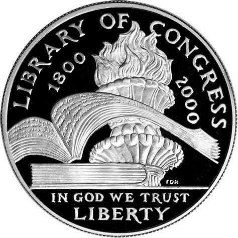2000 P US Library of Congress Commemorative Proof Silver Dollar NGC ...