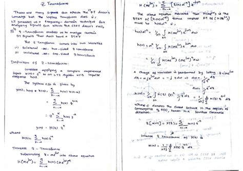 Unit 4b - unit 4 - Z Transform jw be of nT jwn H (re ) e CT There are ...