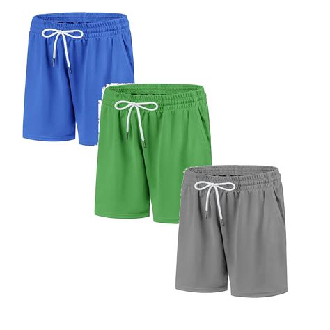 3 Pack Boy Athletic Shorts Mesh Youth Basketball Shorts Breathable ...