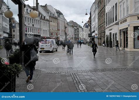 Grey and Rainy Weather in Danish Capital Copenhagen-covid-19 Editorial ...