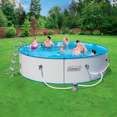 Coleman 12' x 36" Steel Wall Fast Set Above Ground Swimming Pool ...