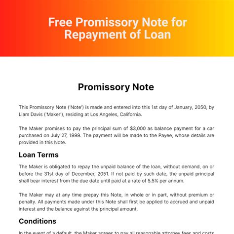 Promissory Note Pay Off 的图像结果