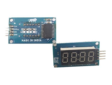 Buy Embeddinator TM1637 4 Digit 7 Segment Display Module for Arduino ...