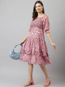 Ann Springs Women Tiered Multicolor Dress - Buy Ann Springs Women ...