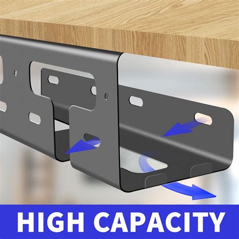 Buy Under Desk Cable Management Tray, Steel No Drill Under Desk Wire ...