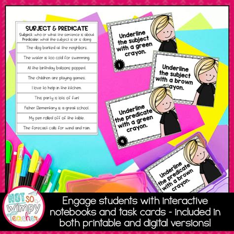 Image result for Subject Predicate 3rd Grade