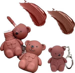 beinina Waterproof Teddy Bear Lipstick Keychain| Liquid Matte Lipsticks ...
