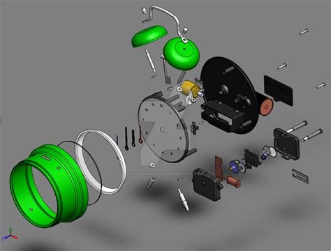 Image result for Alarm Clock Exploded View Drawing